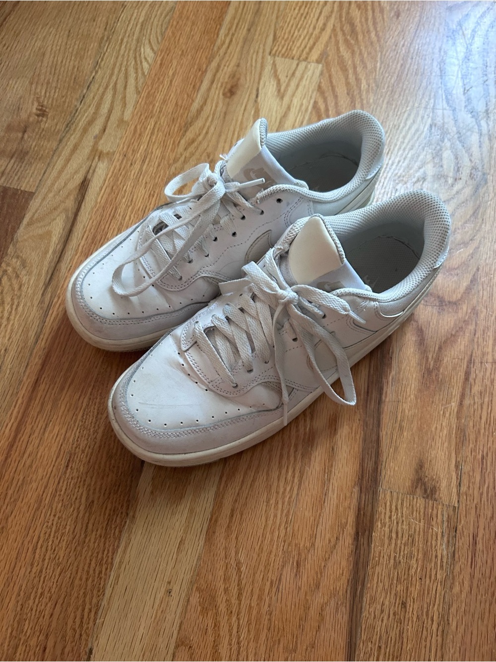 Nike White Mesh Low-Top Sneakers